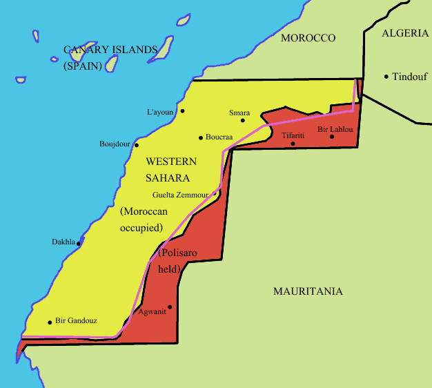 Sahara Occidental carte